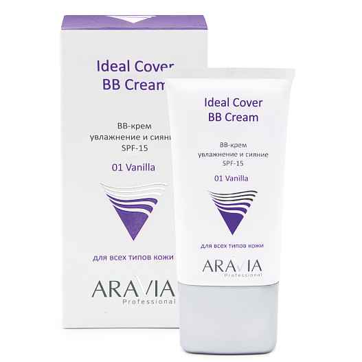 Aravia Professional BB-крем увлажняющий SPF-15 для лица Ideal Cover BB-cream, 01 ванильный