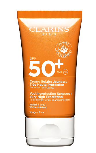 Солнцезащитный крем для лица с SPF 50+,  Clarins