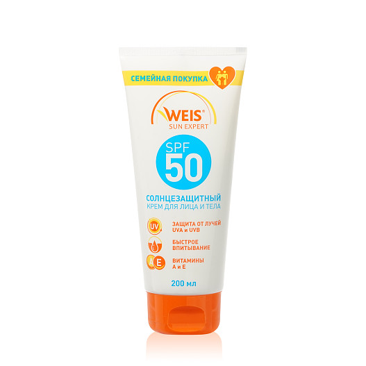 1.	Солнцезащитный крем для лица и тела WEIS Sun Expert